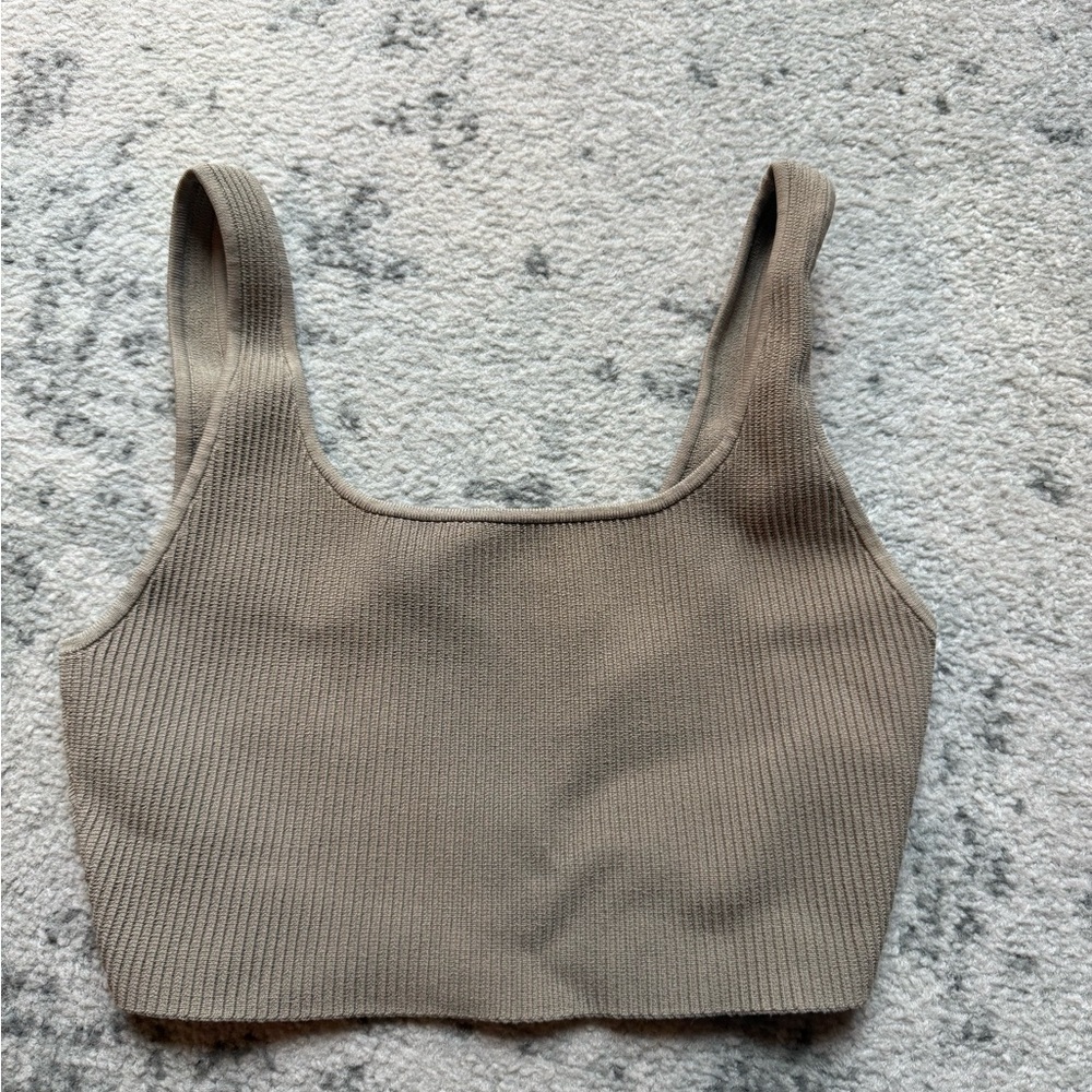 Babaton sculpt knit Taupe Tank Top